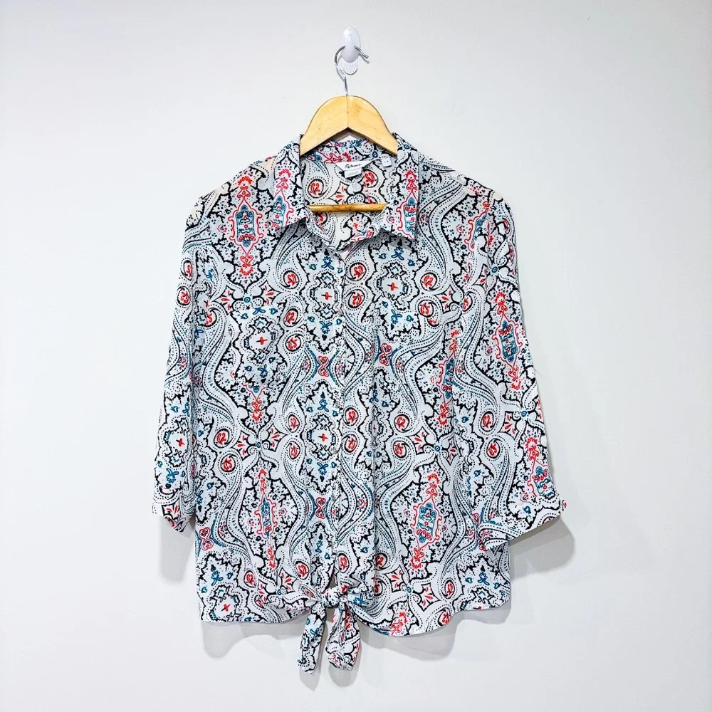 REITMANS Multicolored scheer blouse with‎  open sleeves